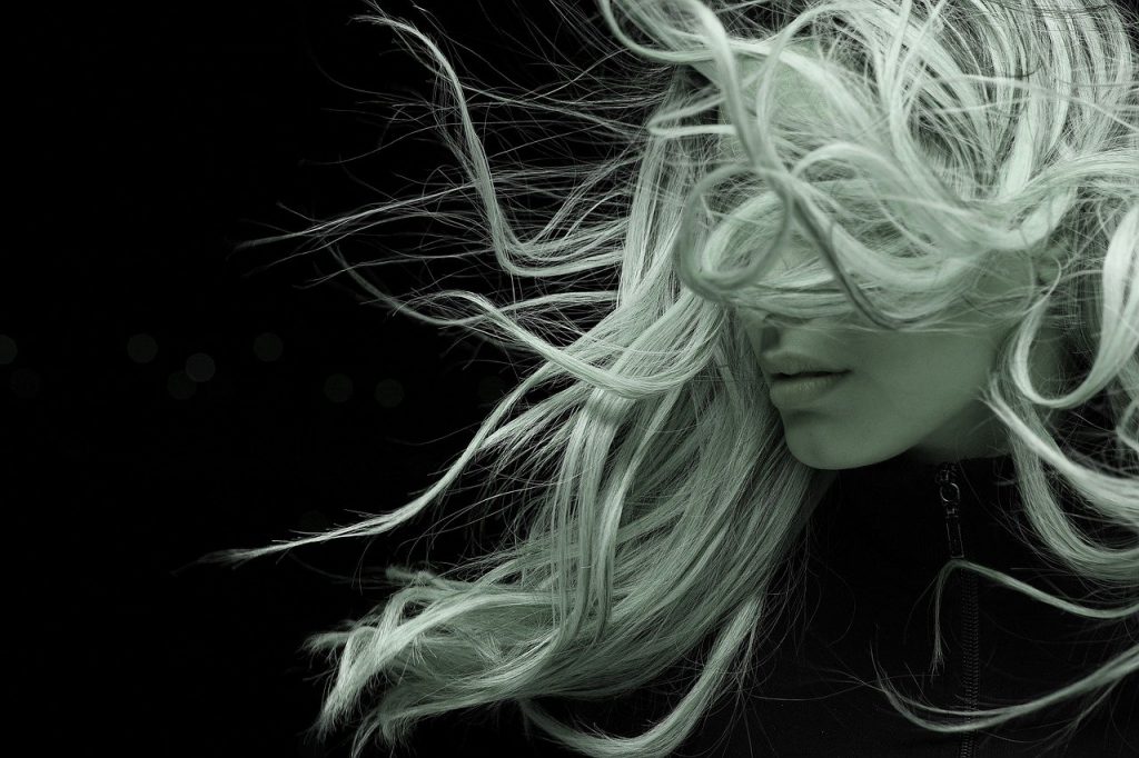 model, hair, wind